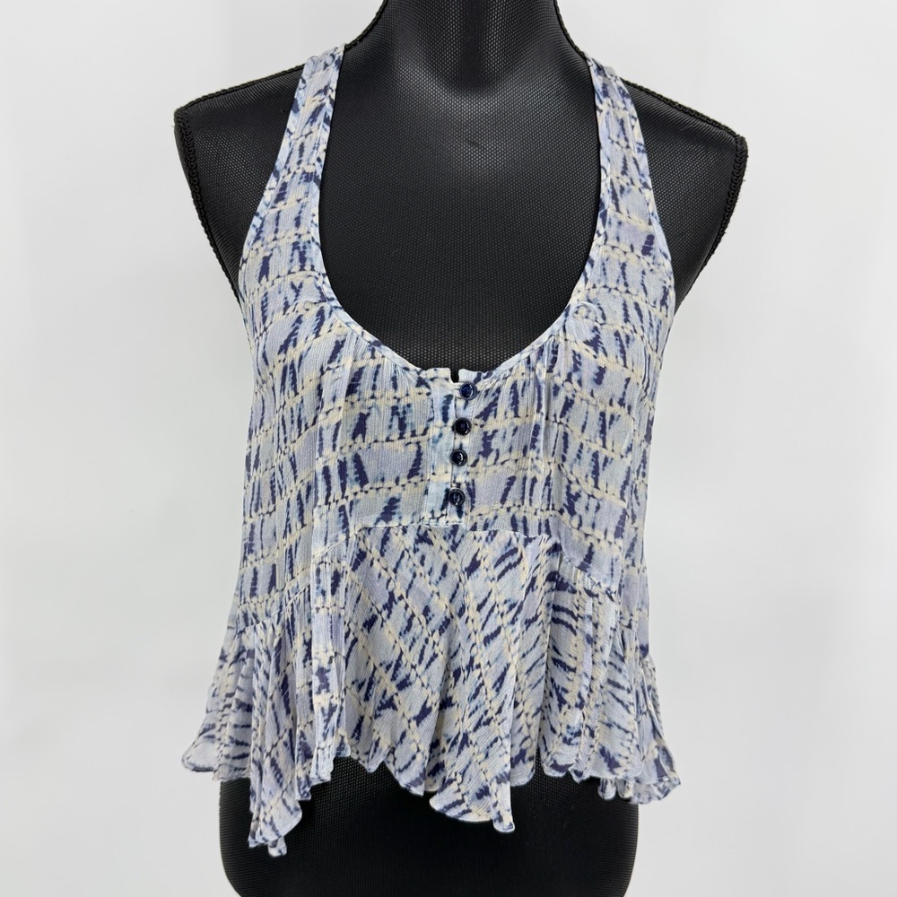 Isabel Marant Etoile Slimea Swing Tank Top Blue Size 36, US S